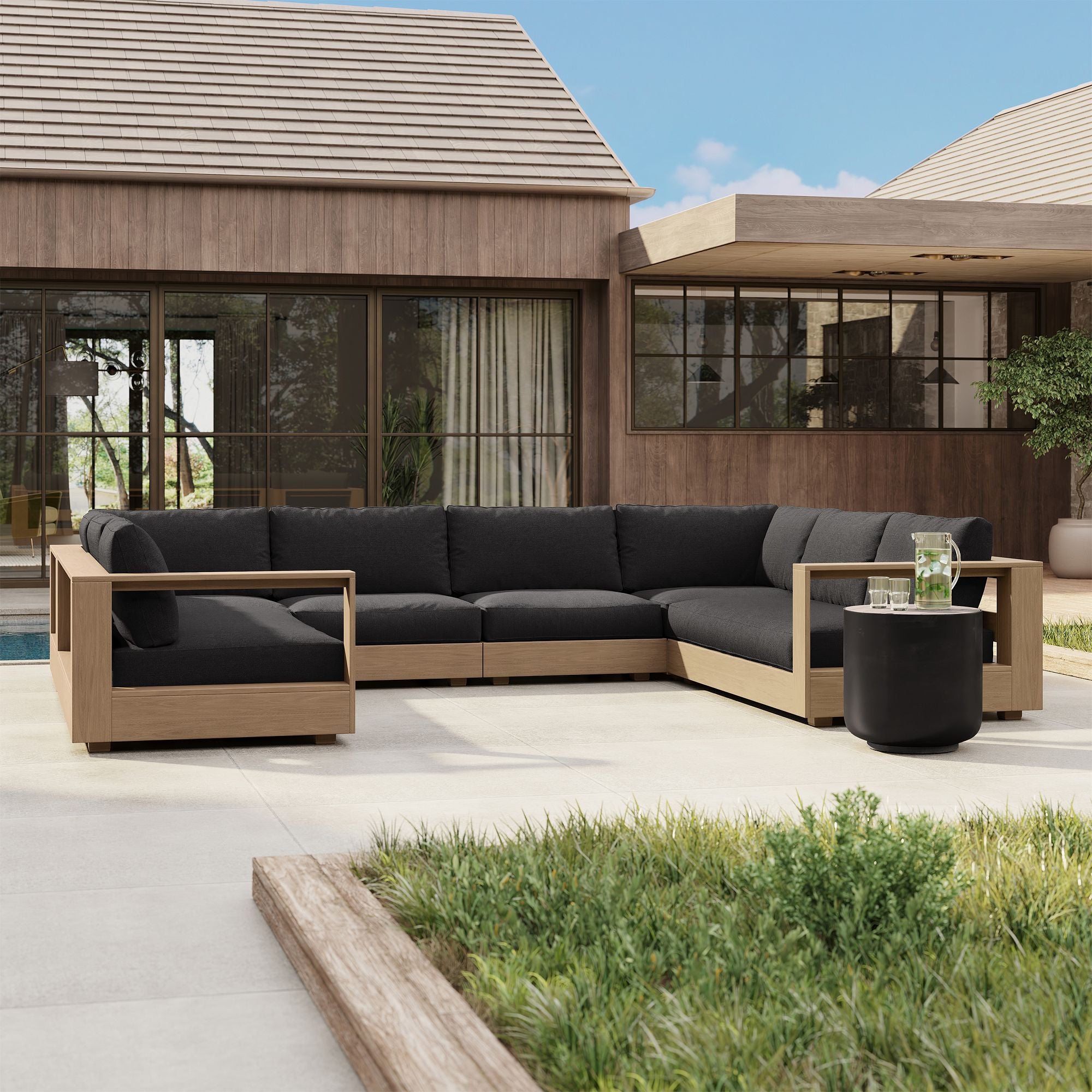 Telluride Outdoor 6-Piece U-Shaped Sectional (151")