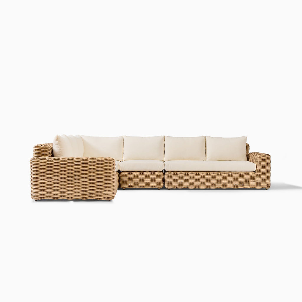 Westport Wicker Outdoor 4-Piece Sectional (136")