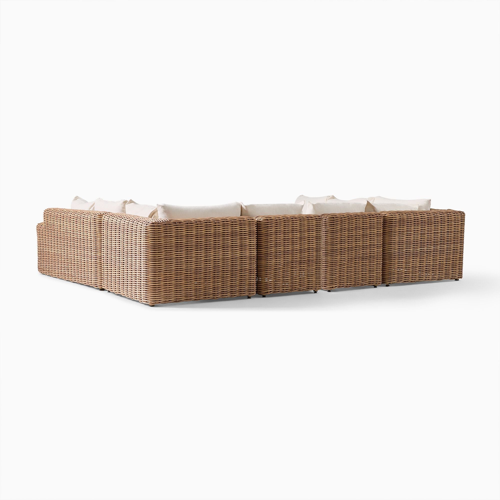 Westport Wicker Outdoor 6-Piece U-Shaped Sectional (139")